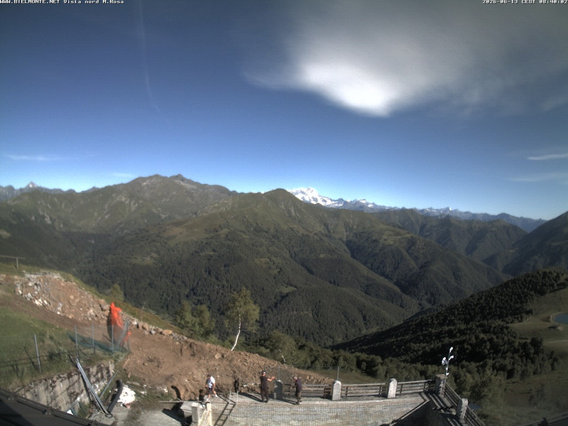 time-lapse frame, Bielmonte M. Marca vista M. Rosa e Valsessera webcam