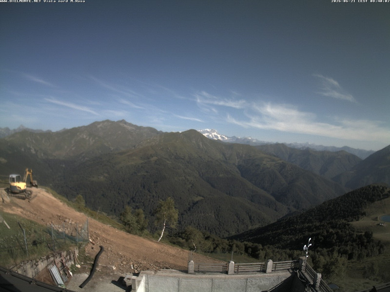 time-lapse frame, Bielmonte M. Marca vista M. Rosa e Valsessera webcam