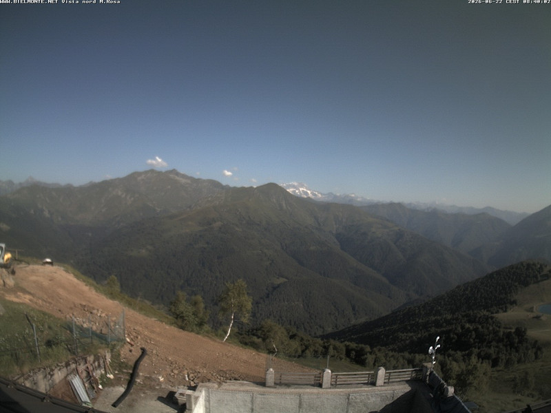time-lapse frame, Bielmonte M. Marca vista M. Rosa e Valsessera webcam