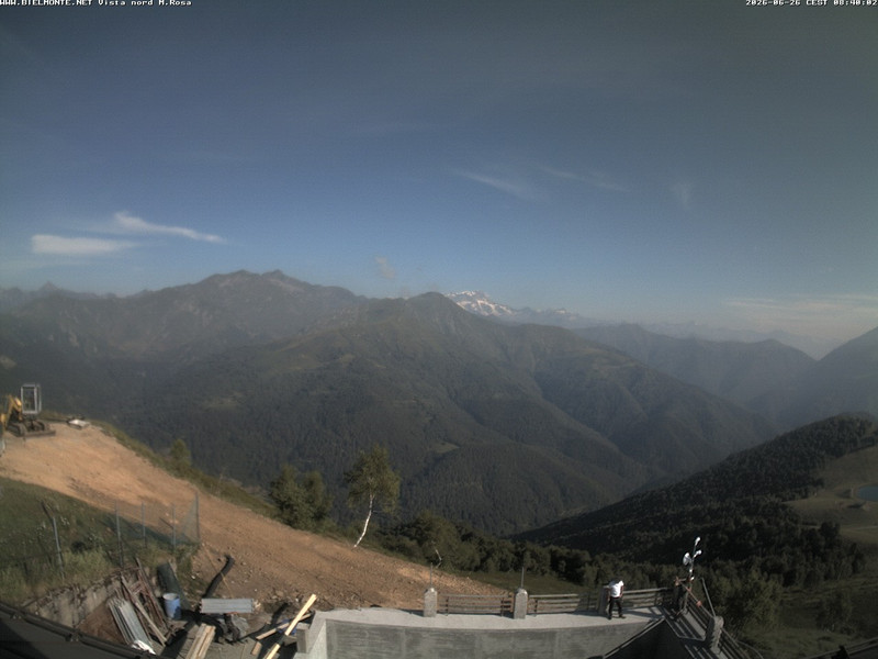 time-lapse frame, Bielmonte M. Marca vista M. Rosa e Valsessera webcam