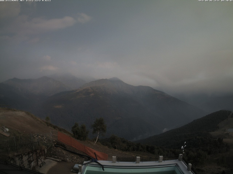 time-lapse frame, Bielmonte M. Marca vista M. Rosa e Valsessera webcam