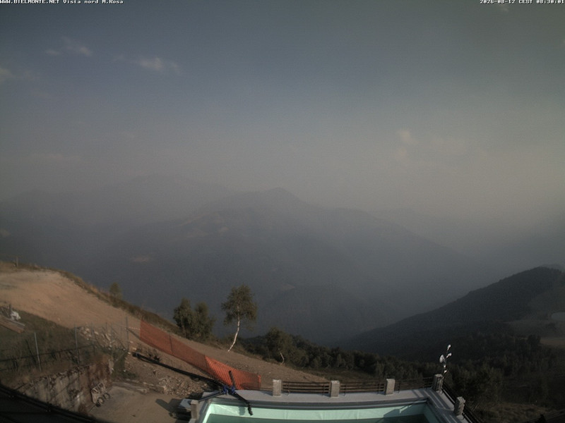 time-lapse frame, Bielmonte M. Marca vista M. Rosa e Valsessera webcam