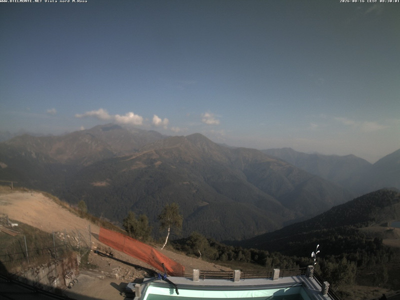 time-lapse frame, Bielmonte M. Marca vista M. Rosa e Valsessera webcam