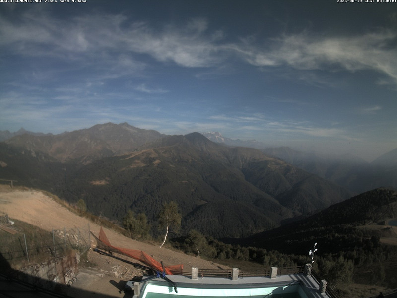time-lapse frame, Bielmonte M. Marca vista M. Rosa e Valsessera webcam
