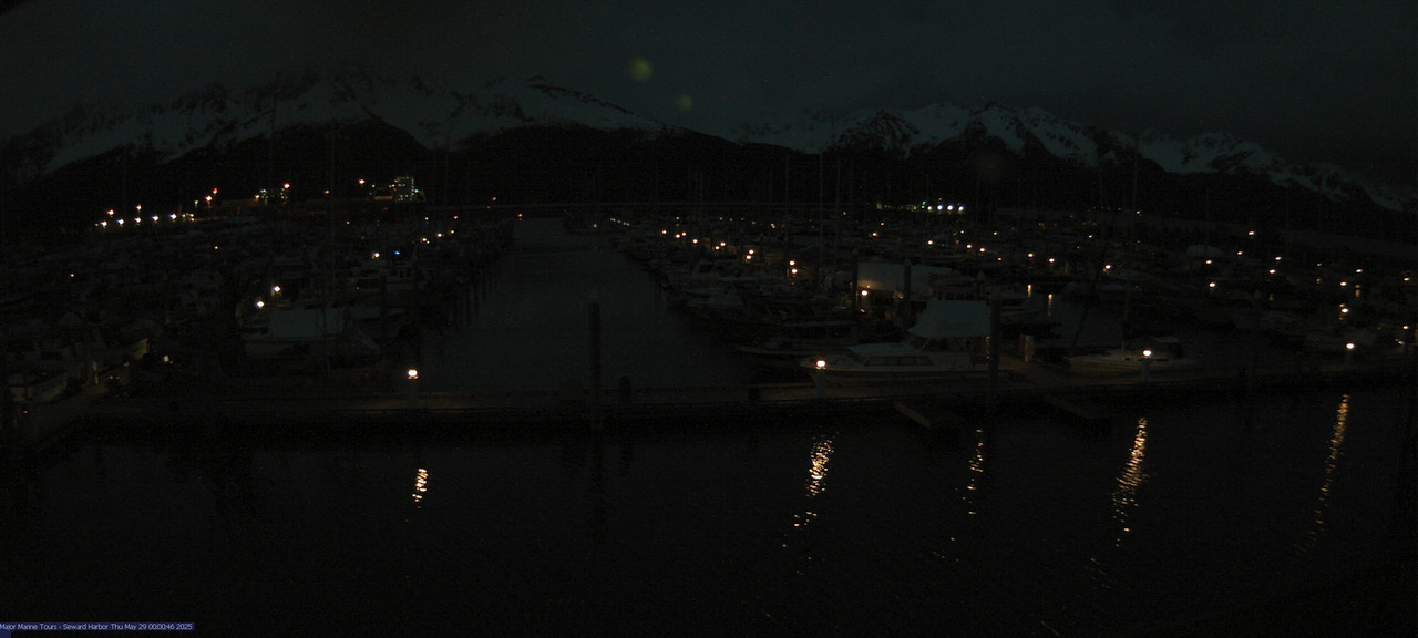 time-lapse frame, Seward Harbor webcam
