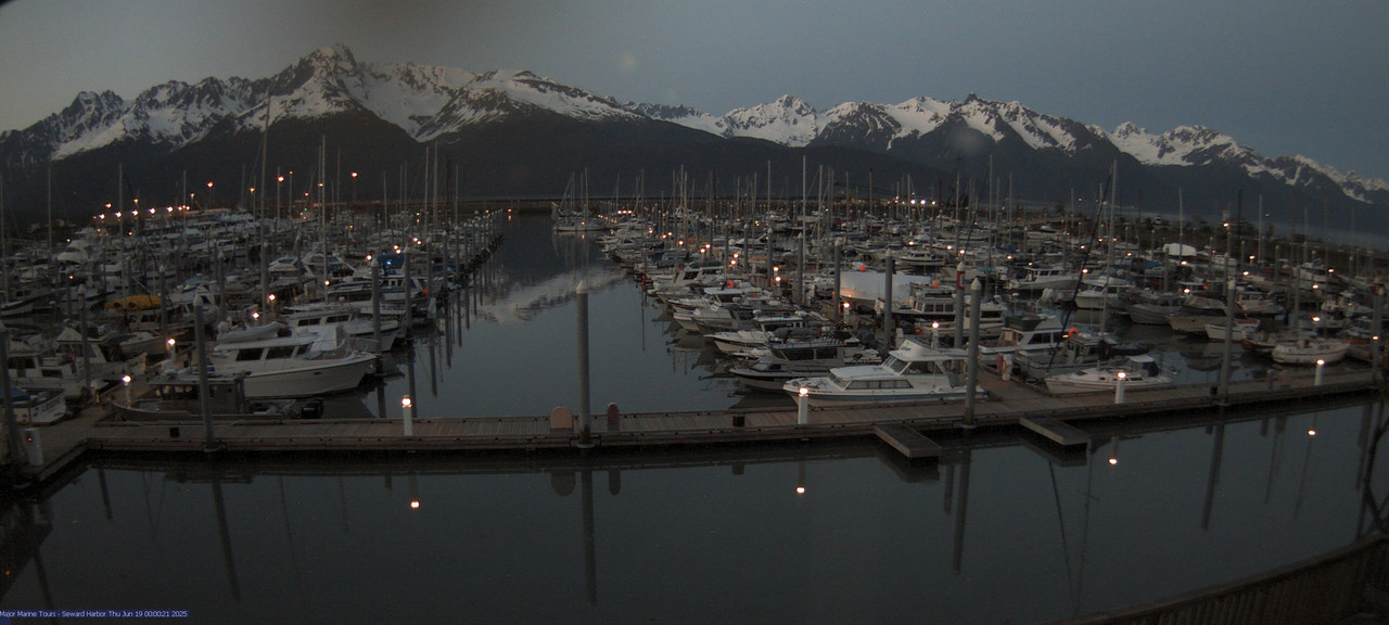 time-lapse frame, Seward Harbor webcam