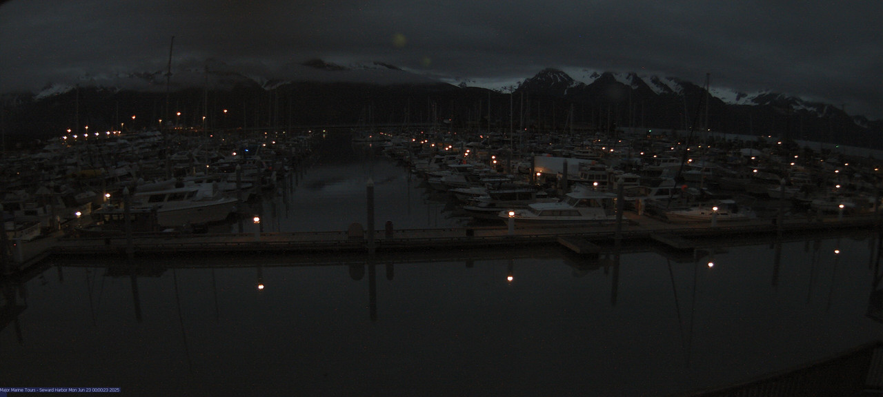 time-lapse frame, Seward Harbor webcam
