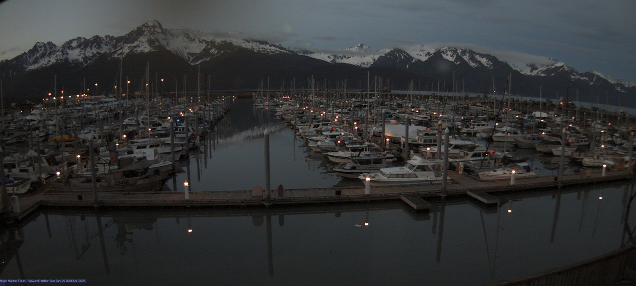 time-lapse frame, Seward Harbor webcam
