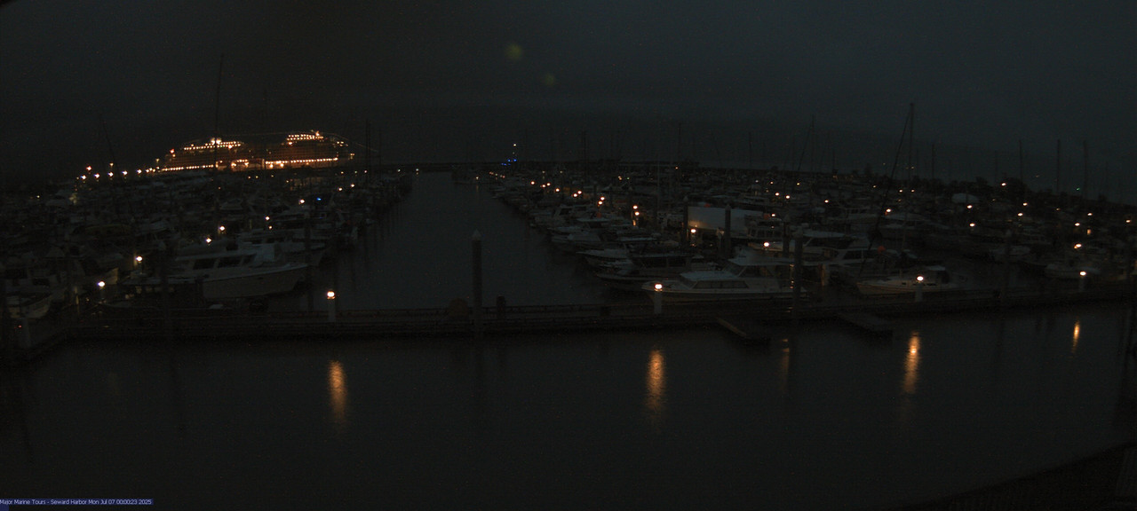 time-lapse frame, Seward Harbor webcam