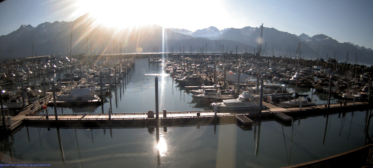 time-lapse frame, Seward Harbor webcam