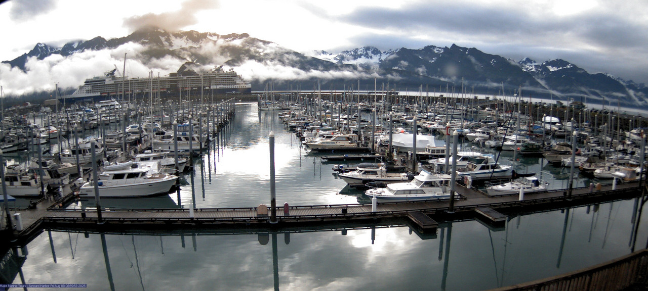 time-lapse frame, Seward Harbor webcam