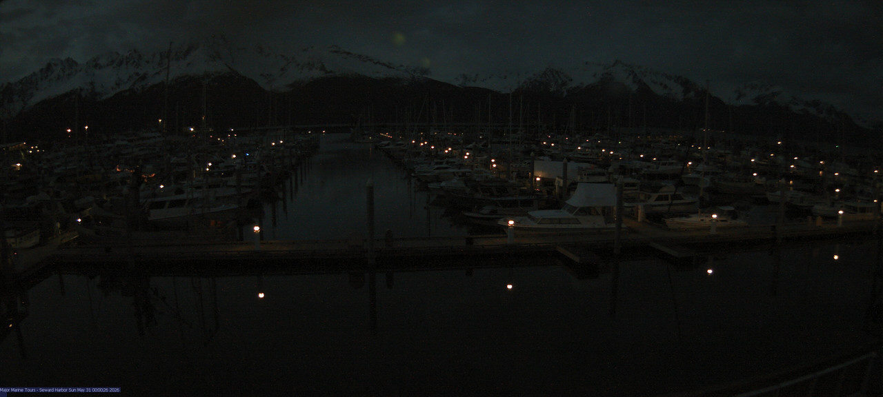 time-lapse frame, Seward Harbor webcam