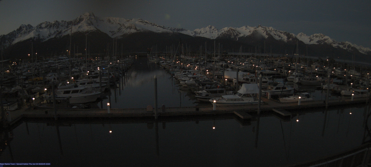time-lapse frame, Seward Harbor webcam