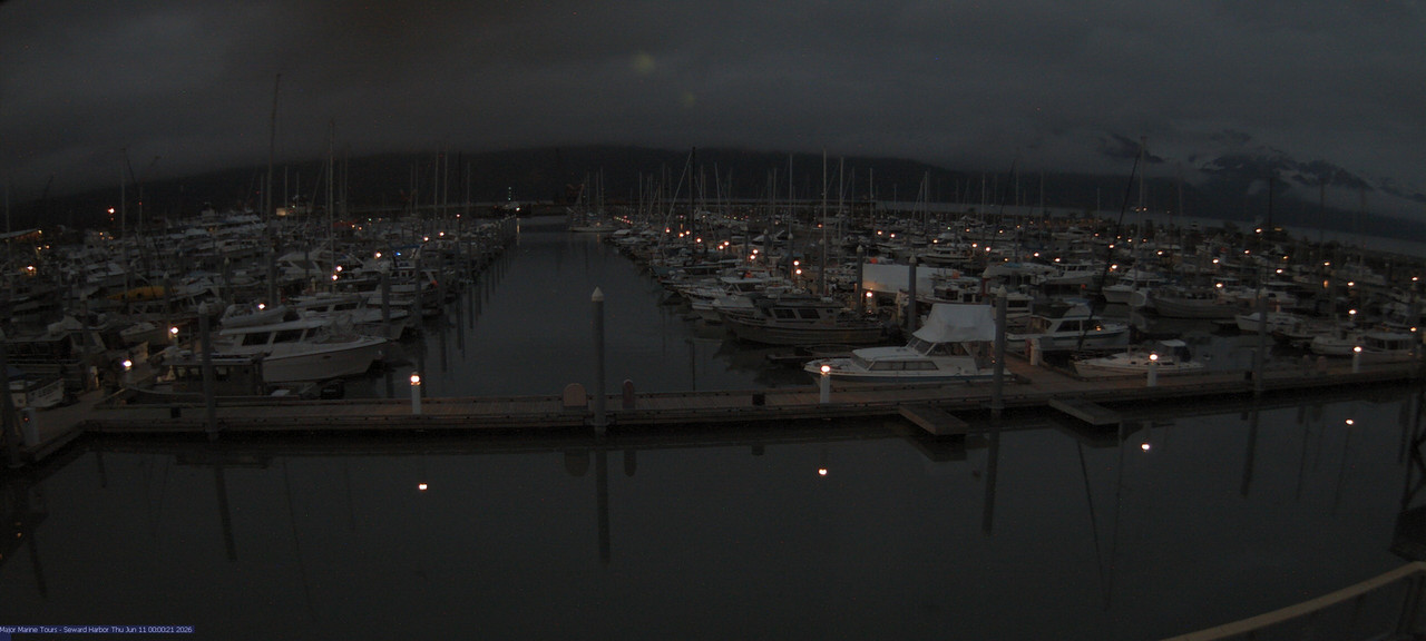 time-lapse frame, Seward Harbor webcam