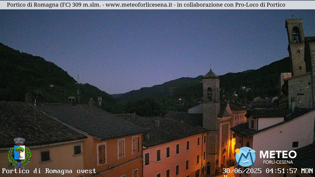 time-lapse frame, Portico di Romagna webcam