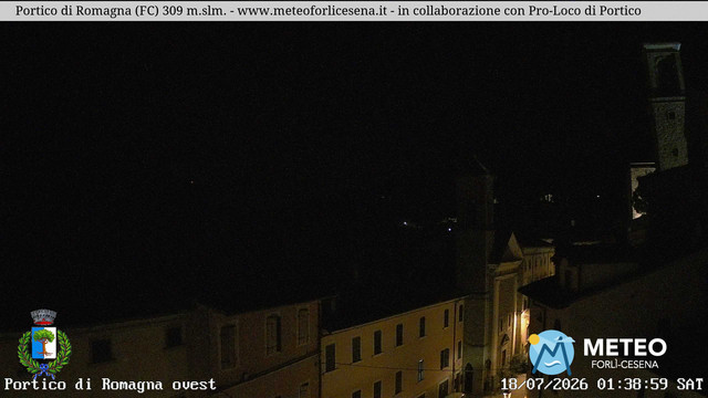time-lapse frame, Portico di Romagna webcam