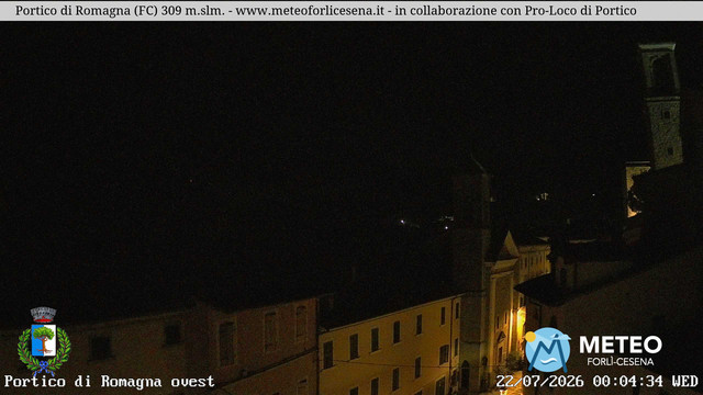 time-lapse frame, Portico di Romagna webcam
