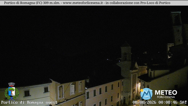 time-lapse frame, Portico di Romagna webcam