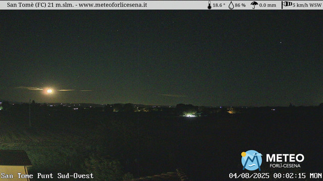 time-lapse frame, San Tomè webcam
