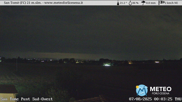 time-lapse frame, San Tomè webcam