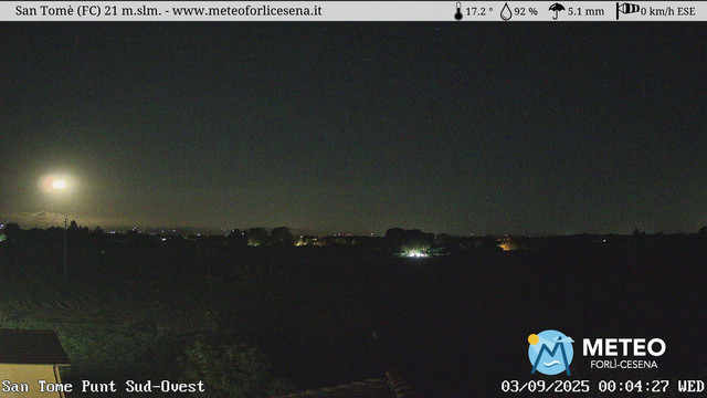 time-lapse frame, San Tomè webcam