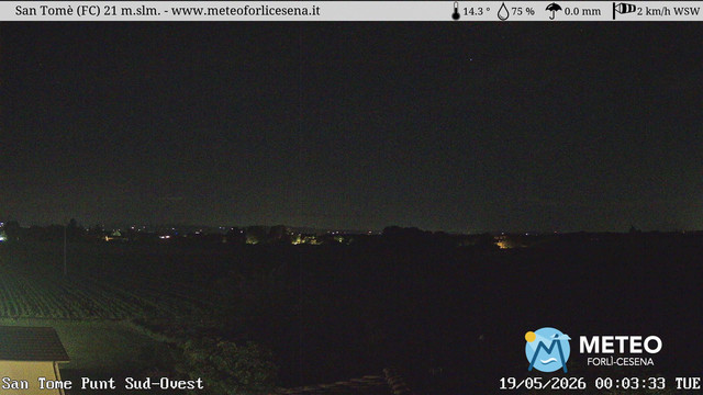 time-lapse frame, San Tomè webcam