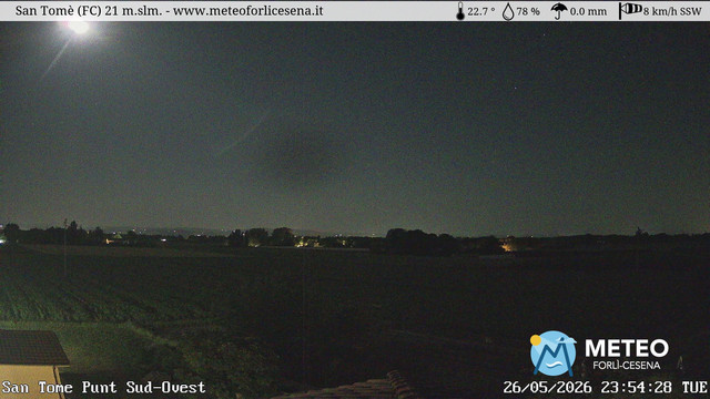 time-lapse frame, San Tomè webcam