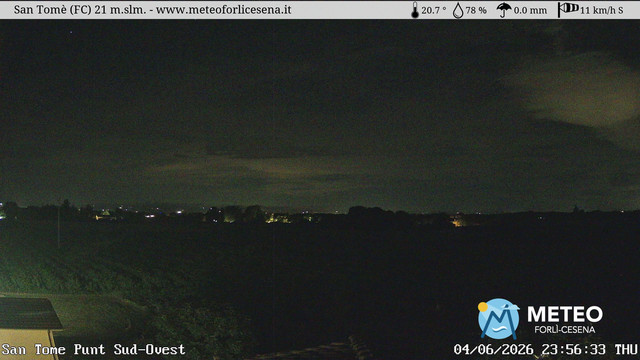 time-lapse frame, San Tomè webcam