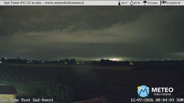 time-lapse frame, San Tomè webcam