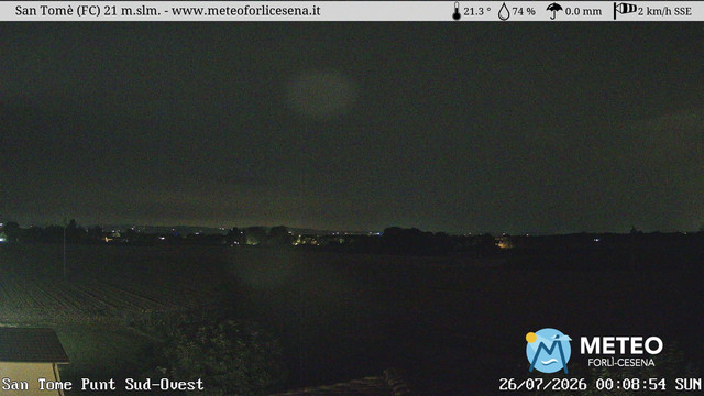 time-lapse frame, San Tomè webcam
