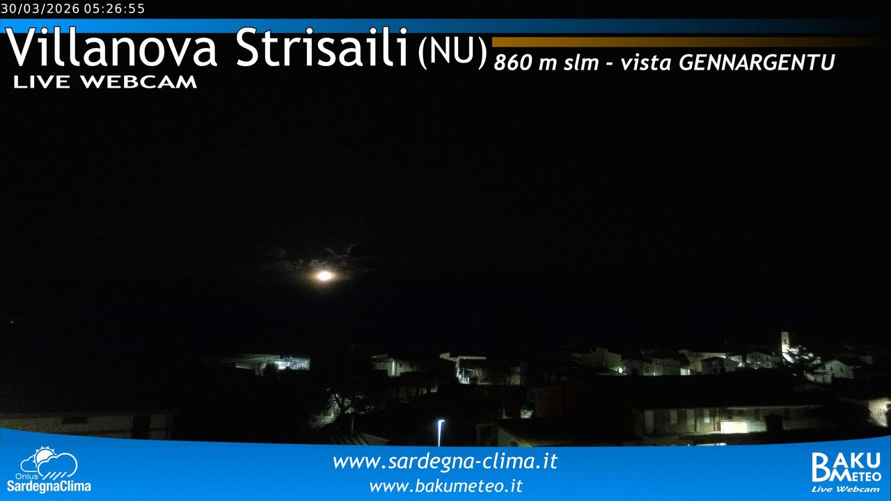 time-lapse frame, Villanova Strisaili webcam