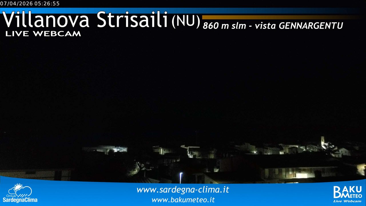 time-lapse frame, Villanova Strisaili webcam