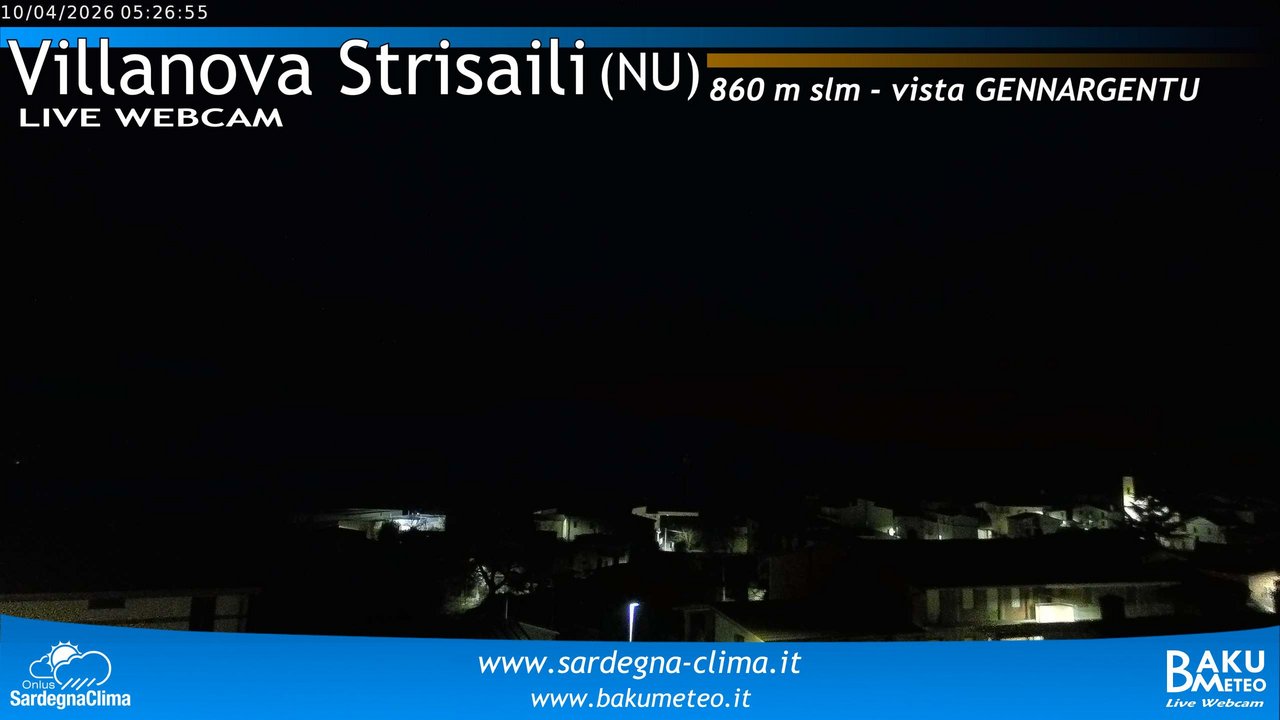 time-lapse frame, Villanova Strisaili webcam