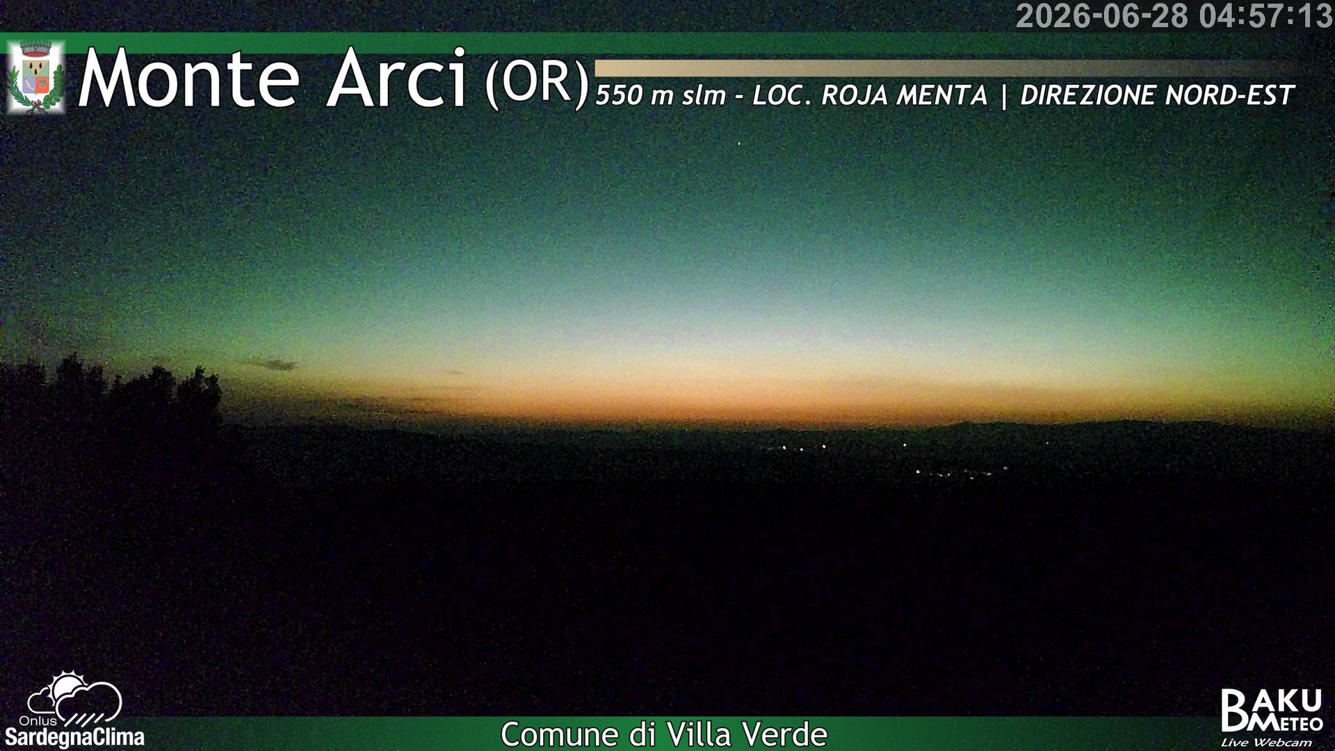time-lapse frame, Roja Menta Nord webcam
