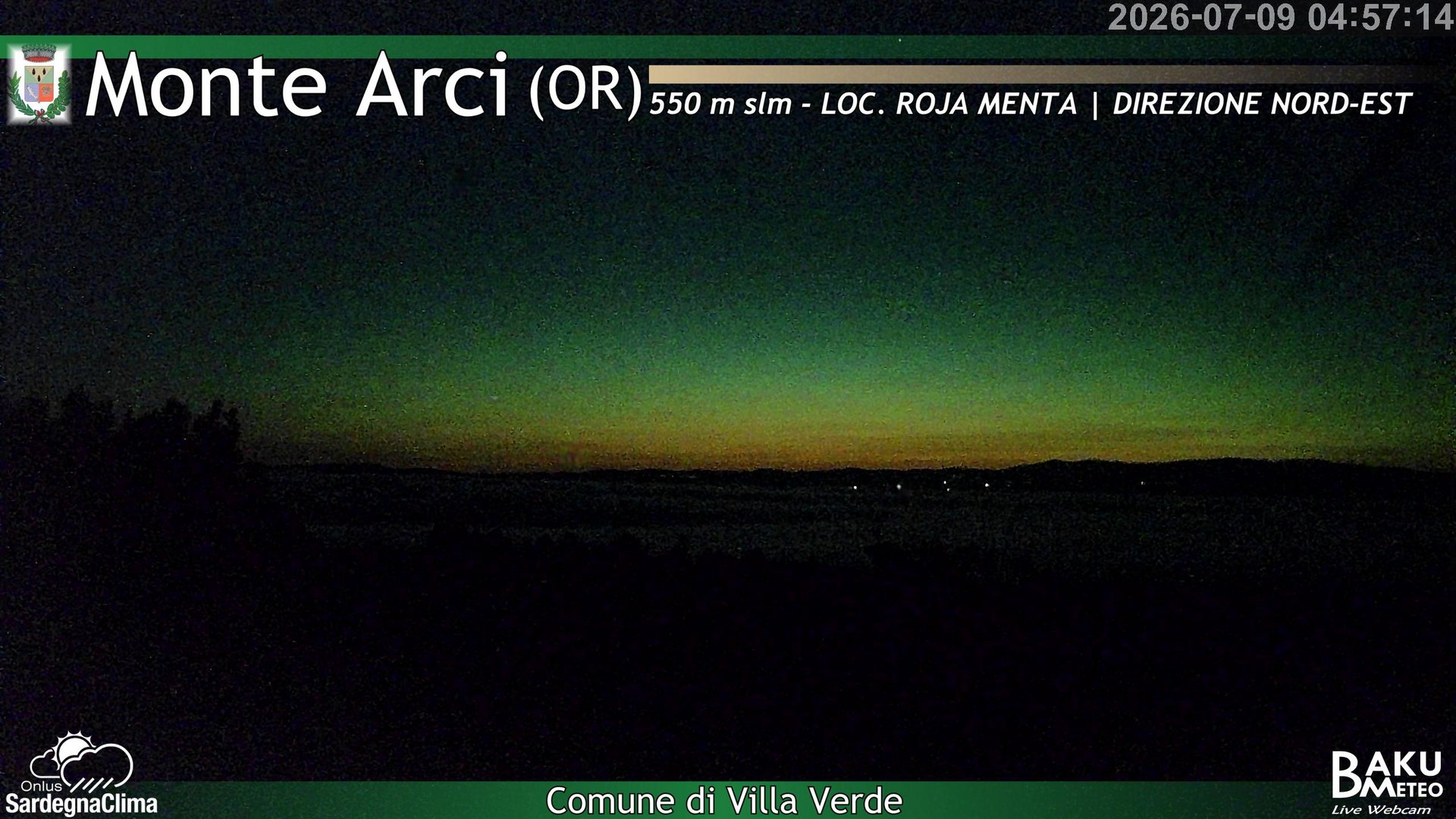 time-lapse frame, Roja Menta Nord webcam