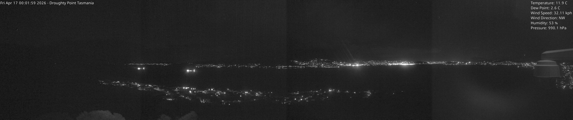 time-lapse frame, Droughty Point webcam