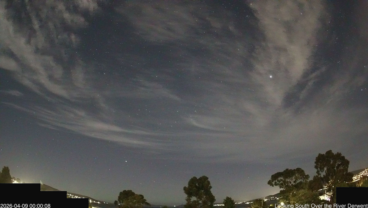 time-lapse frame, Aurora Cam Tasmania webcam