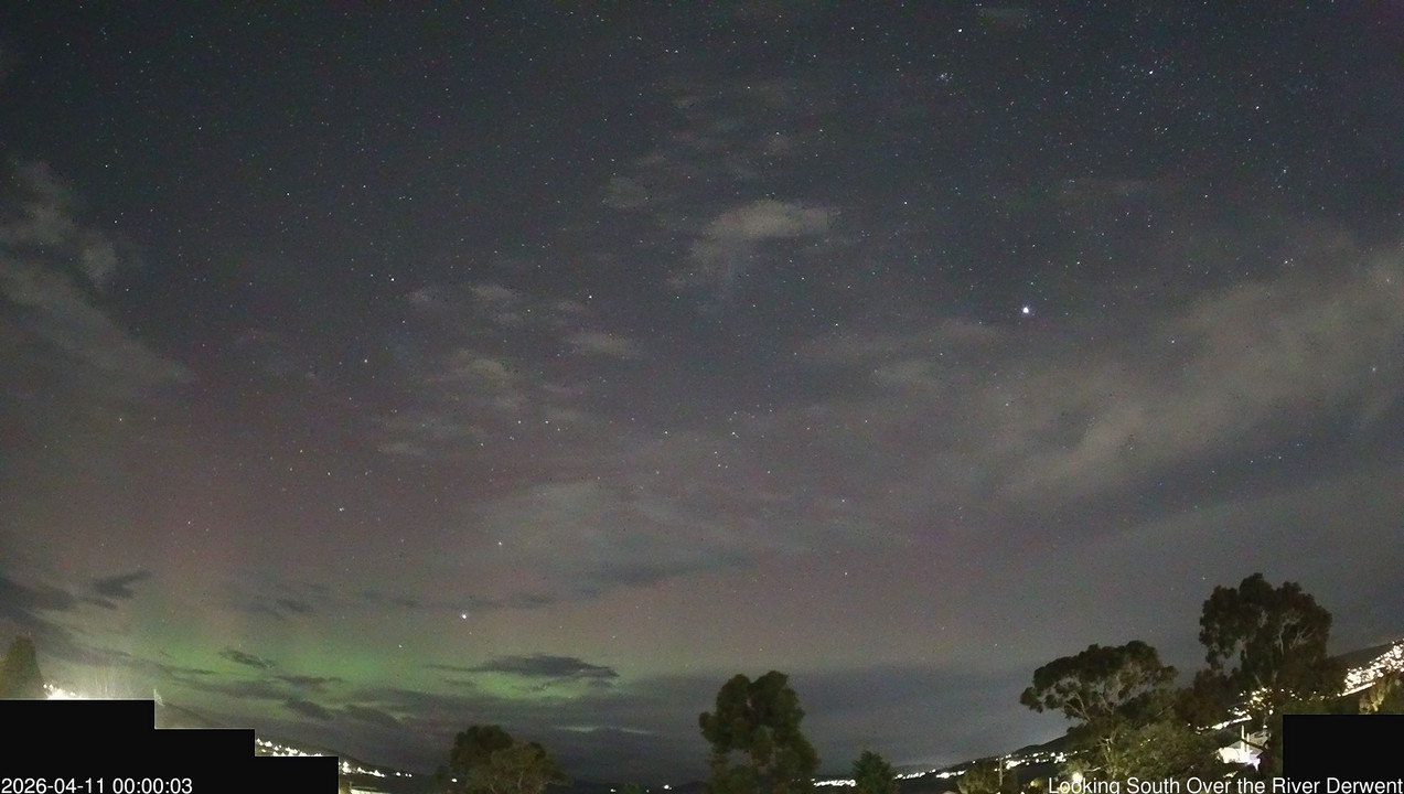 time-lapse frame, Aurora Cam Tasmania webcam