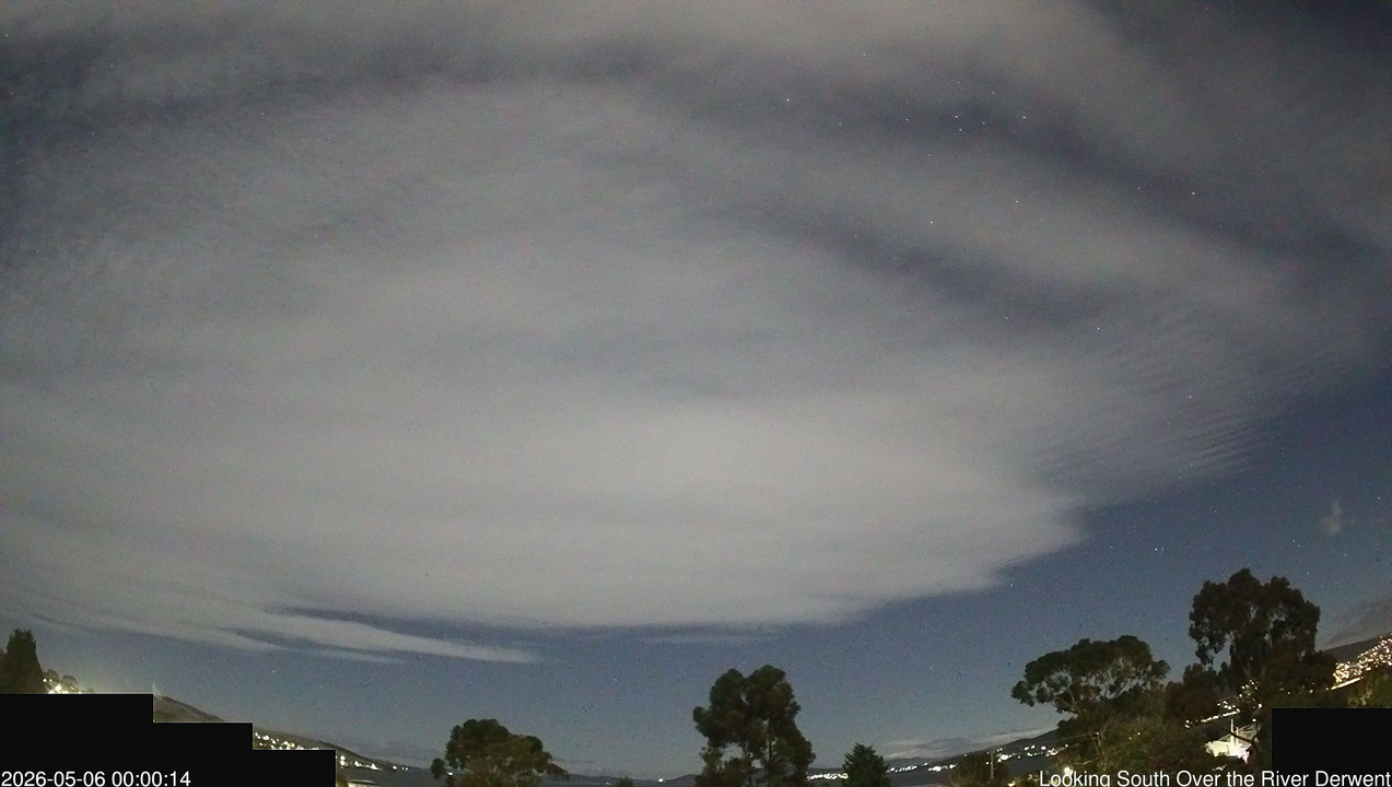 time-lapse frame, Aurora Cam Tasmania webcam
