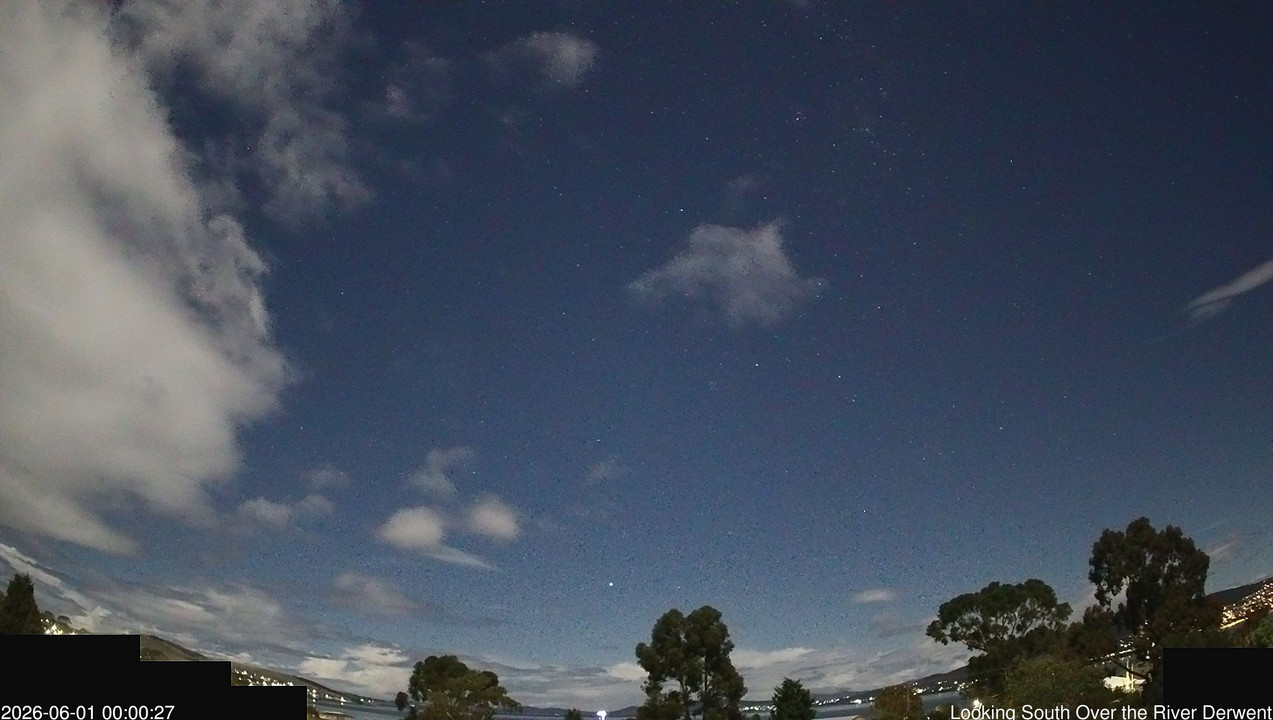time-lapse frame, Aurora Cam Tasmania webcam