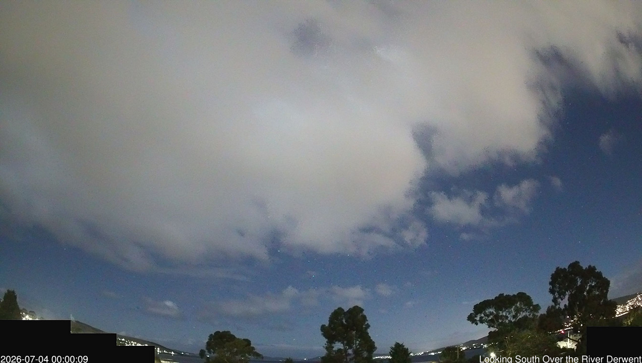 time-lapse frame, Aurora Cam Tasmania webcam