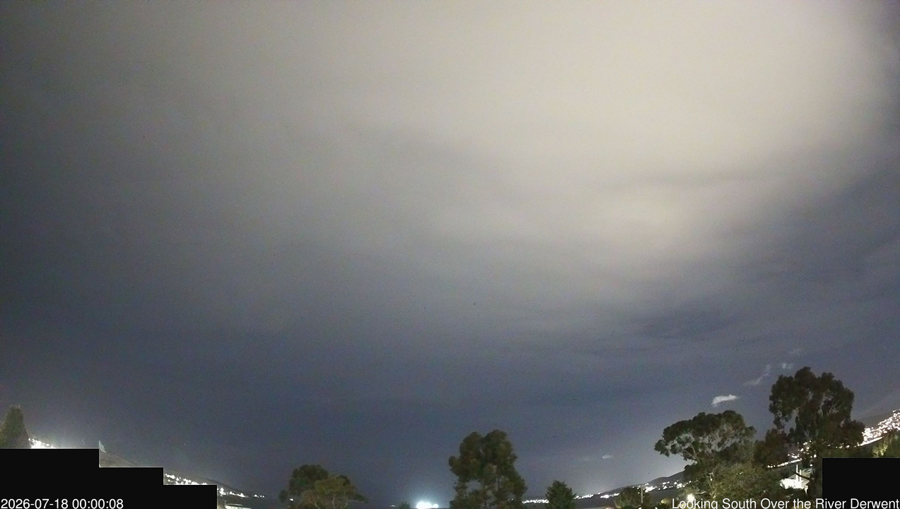 time-lapse frame, Aurora Cam Tasmania webcam