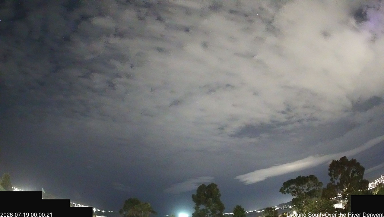 time-lapse frame, Aurora Cam Tasmania webcam