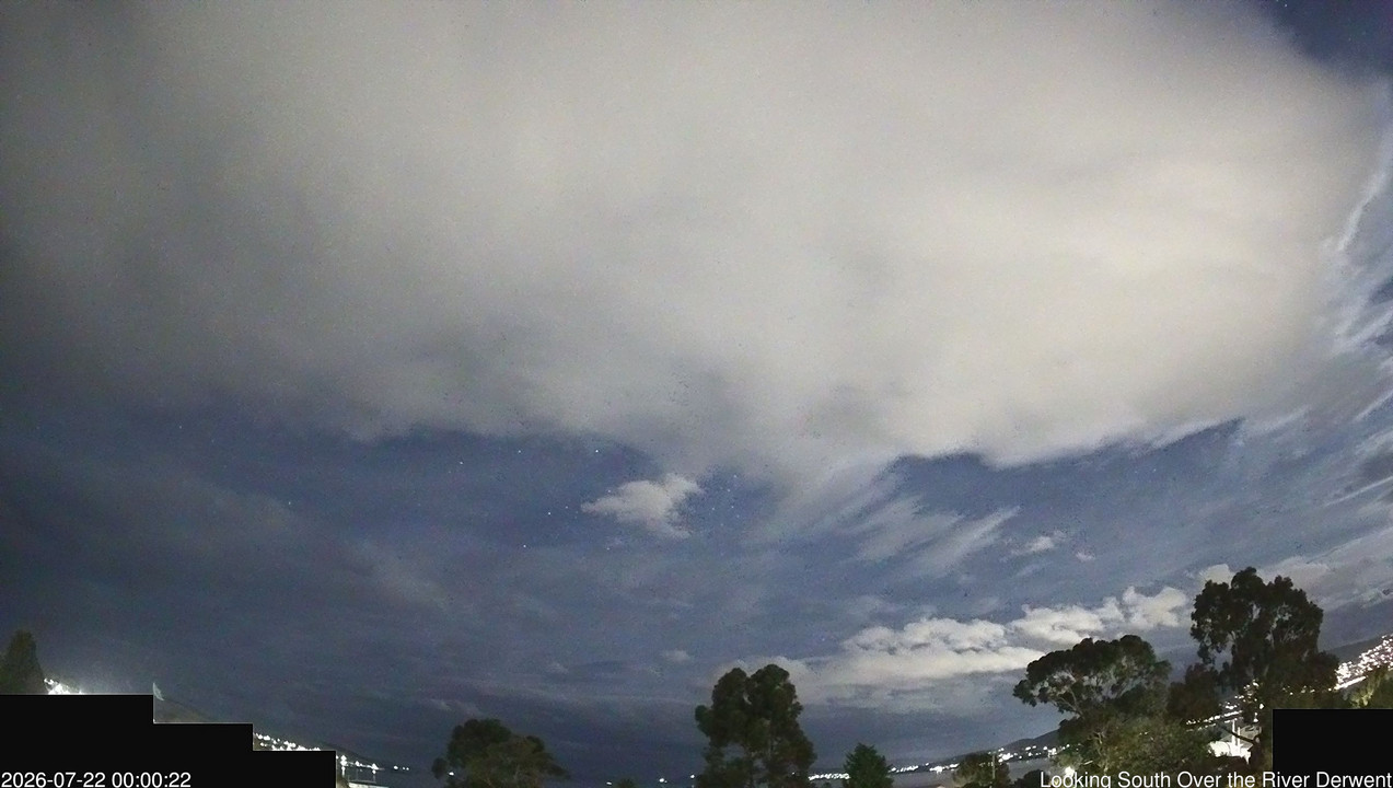 time-lapse frame, Aurora Cam Tasmania webcam