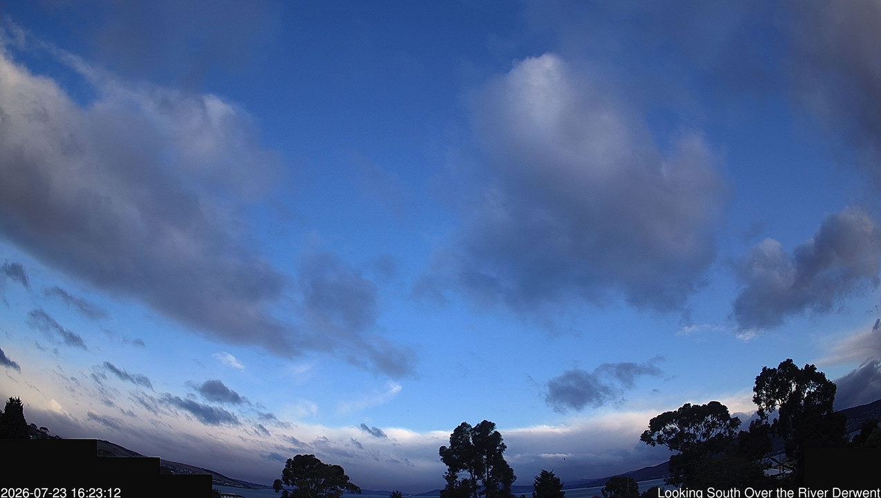 time-lapse frame, Aurora Cam Tasmania webcam