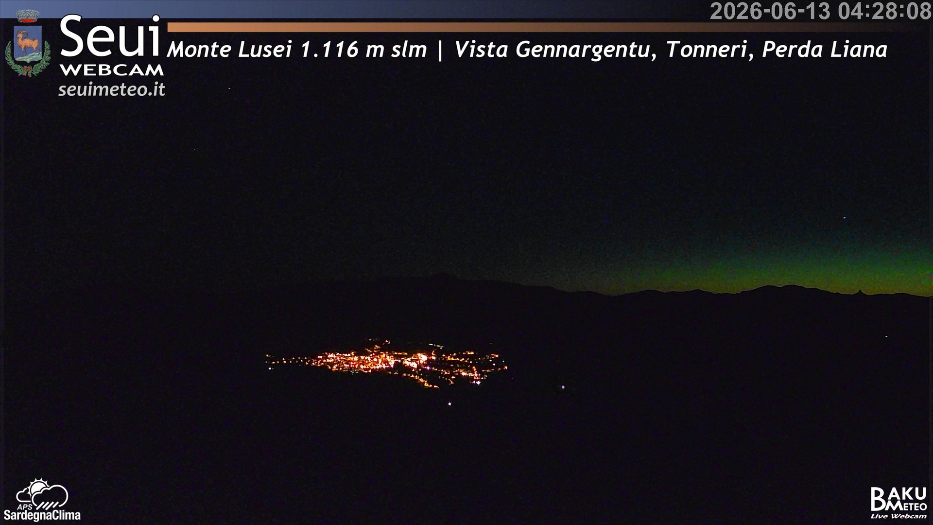 time-lapse frame, Monte Lusei Panoramica webcam