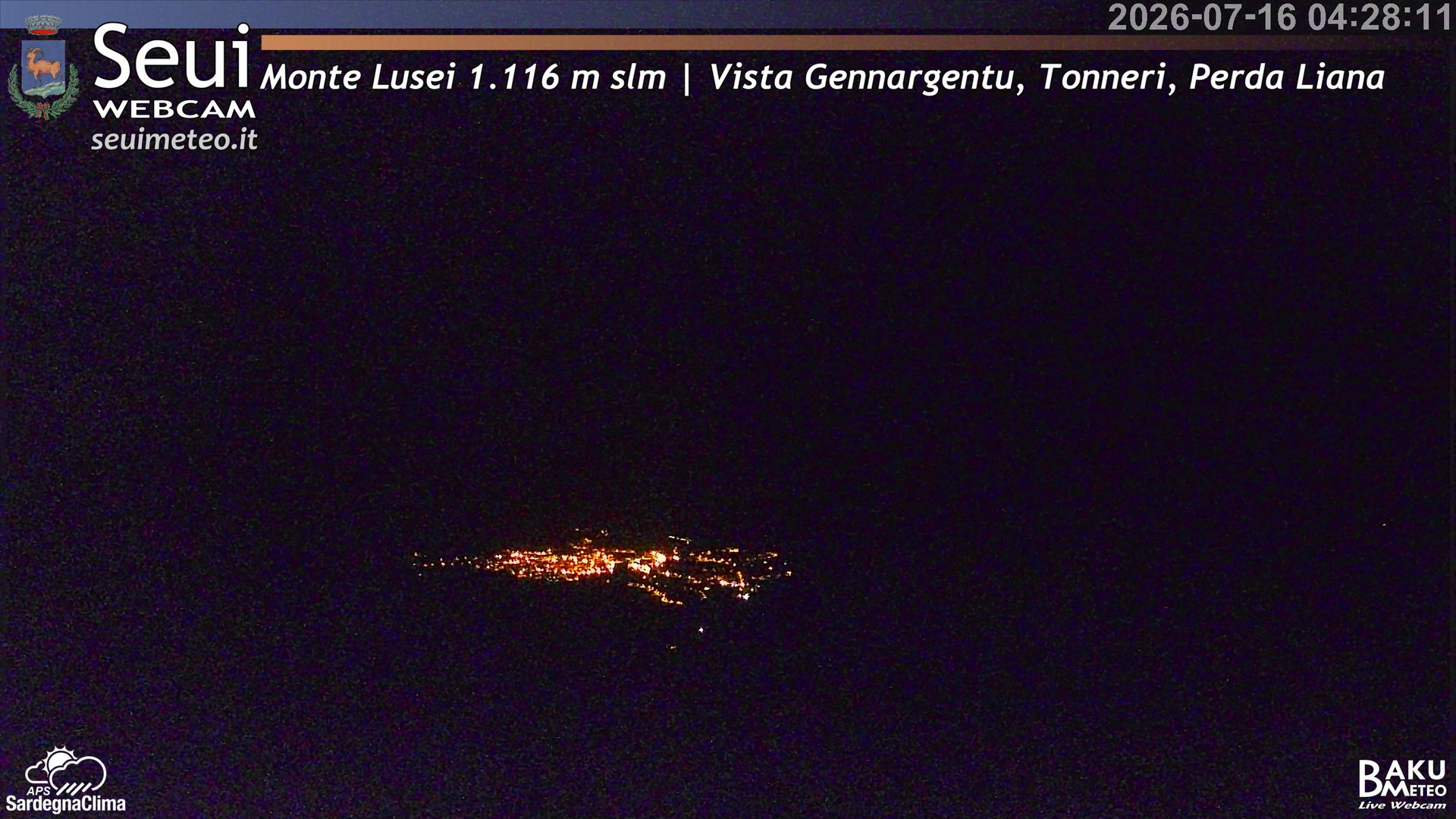 time-lapse frame, Monte Lusei Panoramica webcam