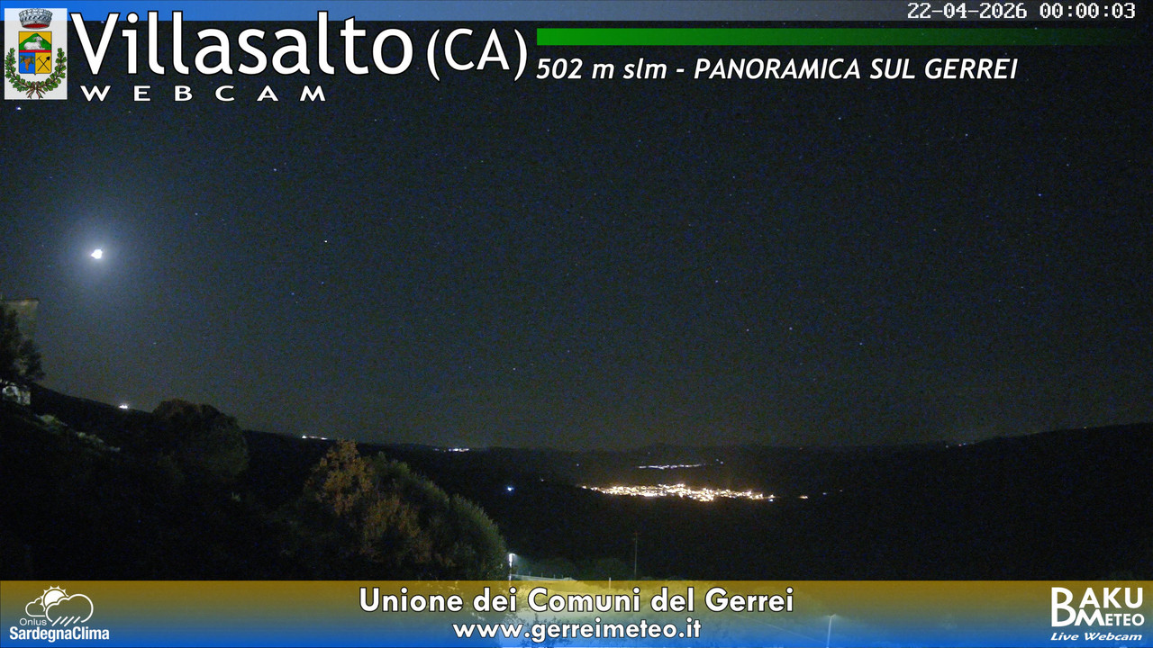 time-lapse frame, Villasalto webcam