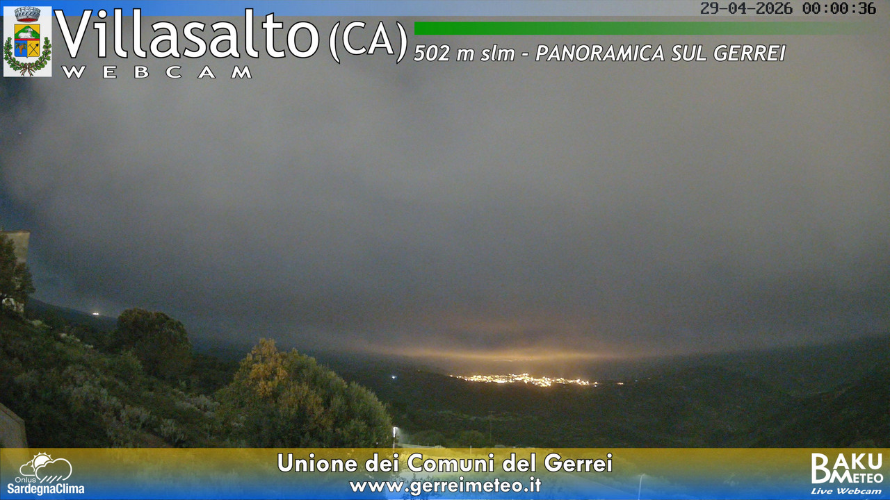 time-lapse frame, Villasalto webcam
