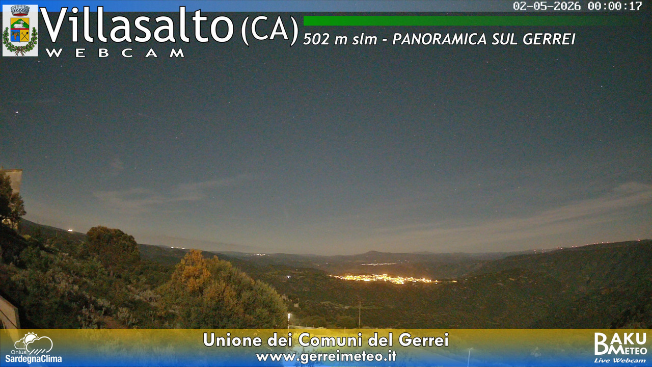 time-lapse frame, Villasalto webcam